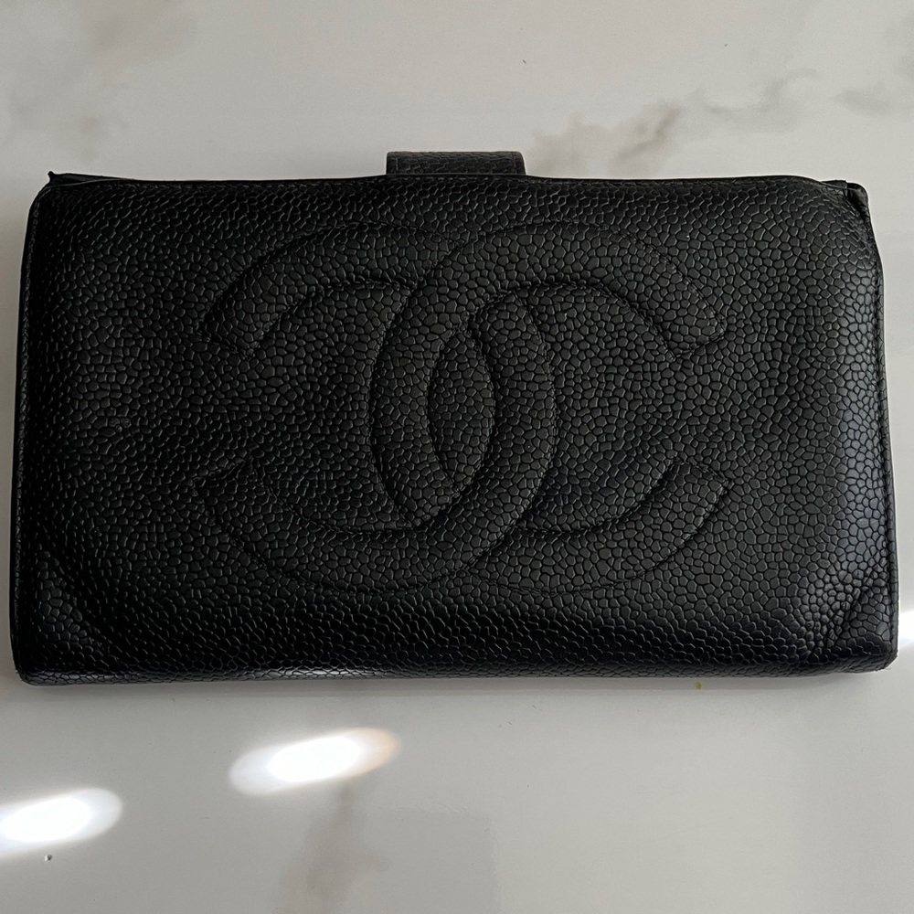 CHANEL Caviar Timeless CC French Wallet